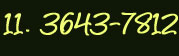 11. 3643-7812